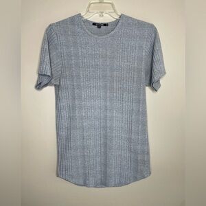 Rustic Dime Gray Ribbed Short Sleeve T Shirt Size Small